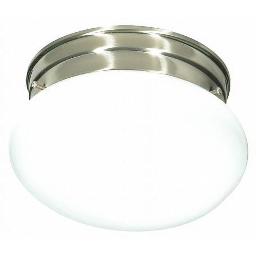 Elegant Brushed Nickel 7.5" Indoor/Outdoor Flush Mount Ceiling Light