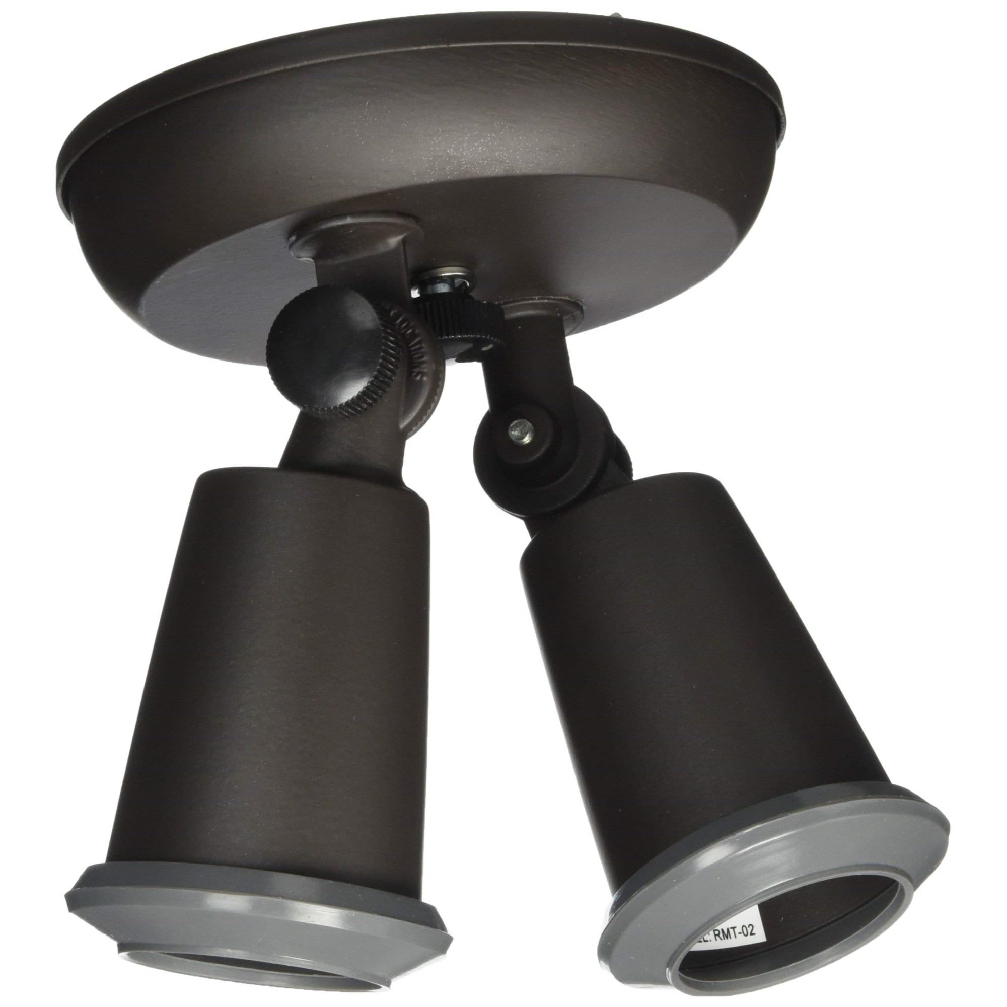 Bronze Dual Head Outdoor Security Flood Light