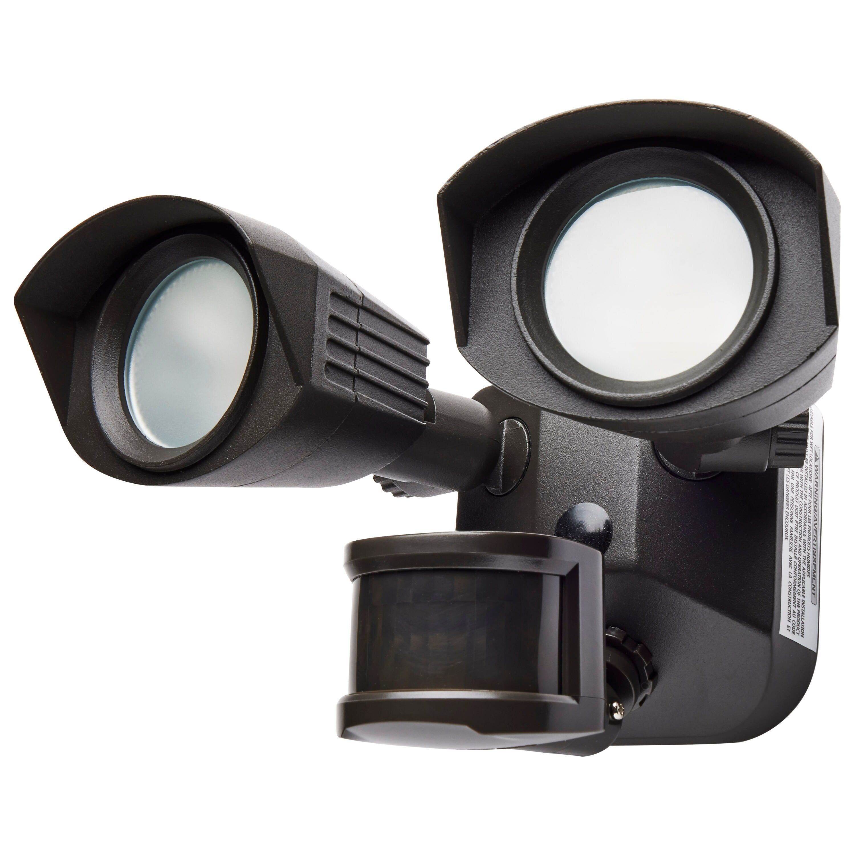 Bronze Dual Head LED Security Light with Motion Sensor