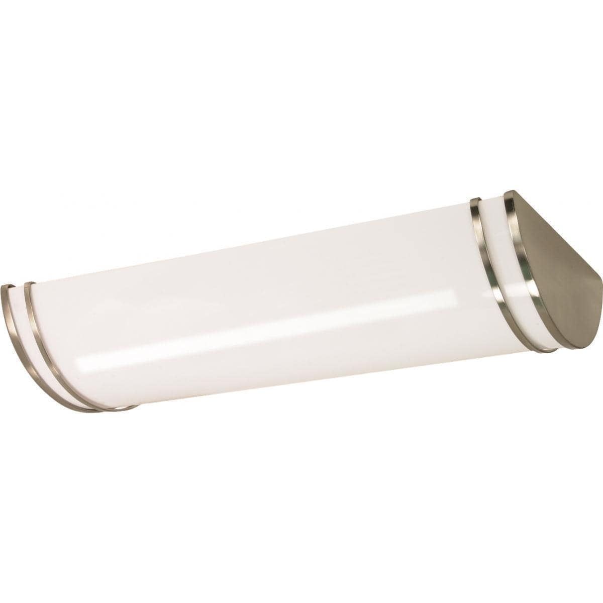 Glamour 25" Brushed Nickel LED Linear Flush Mount with Glass Dome