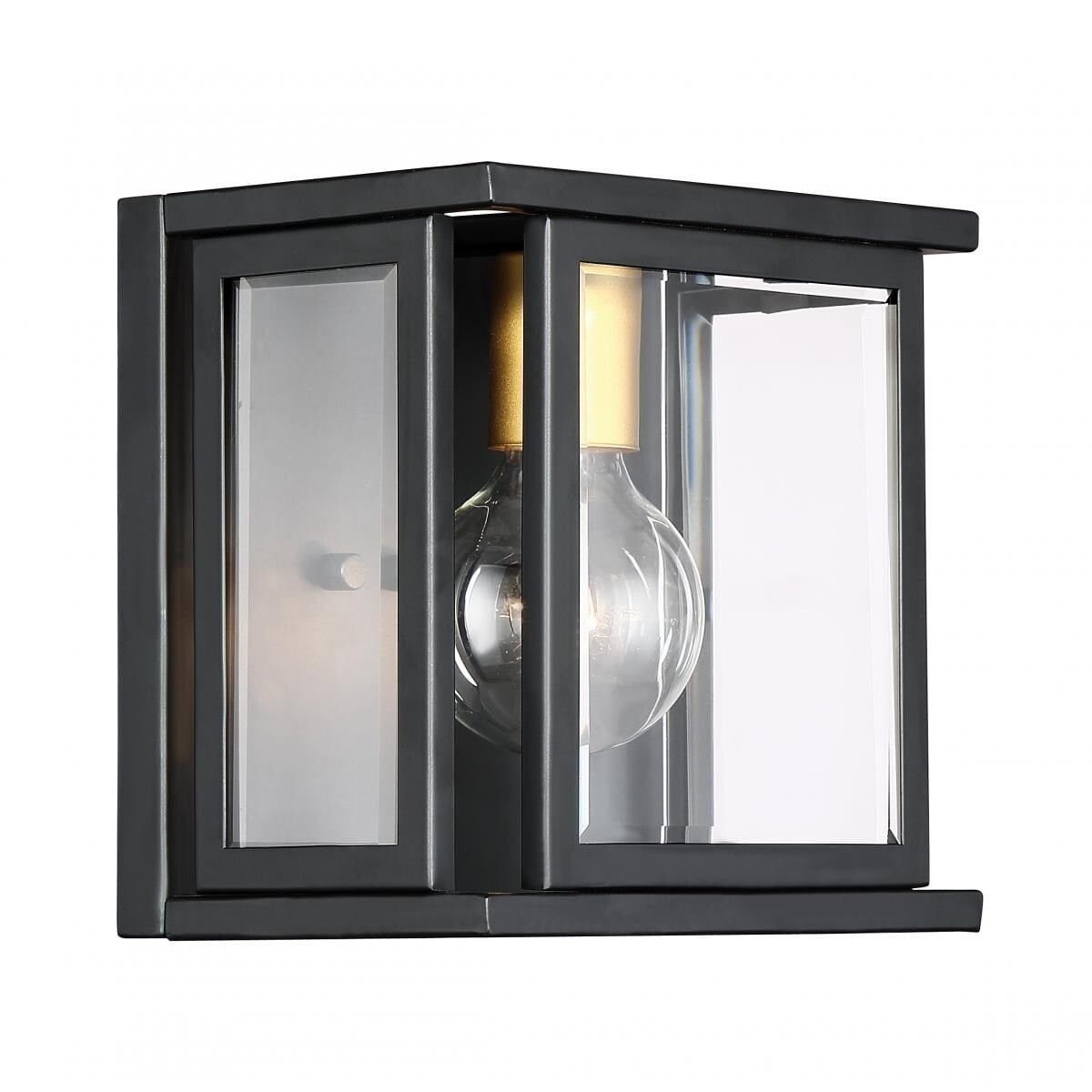 Black Bronze 8" Energy Star Wall Sconce with Glass Shade