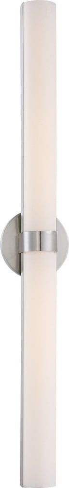 Elongated Brushed Nickel LED Vanity Sconce, Dimmable 37" Light