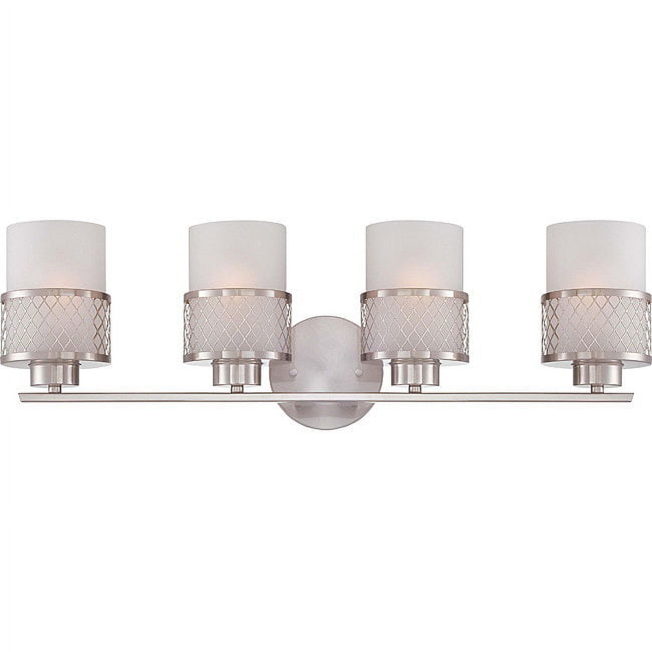 Brushed Nickel 27" Dimmable Cylinder Vanity Light