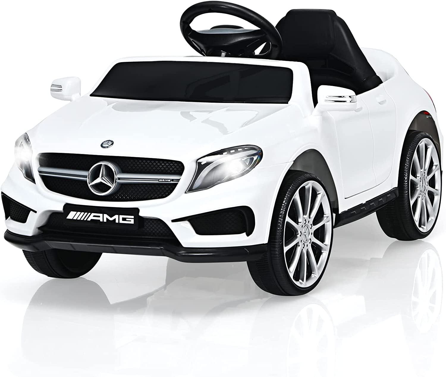 White 12V Mercedes Benz GLA45 Kids Ride-On Car with Remote Control