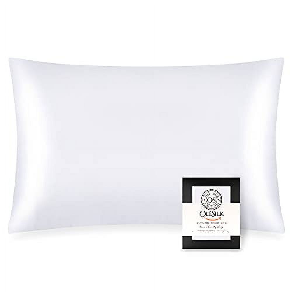 White Mulberry Silk Toddler Pillowcase with Hidden Zipper