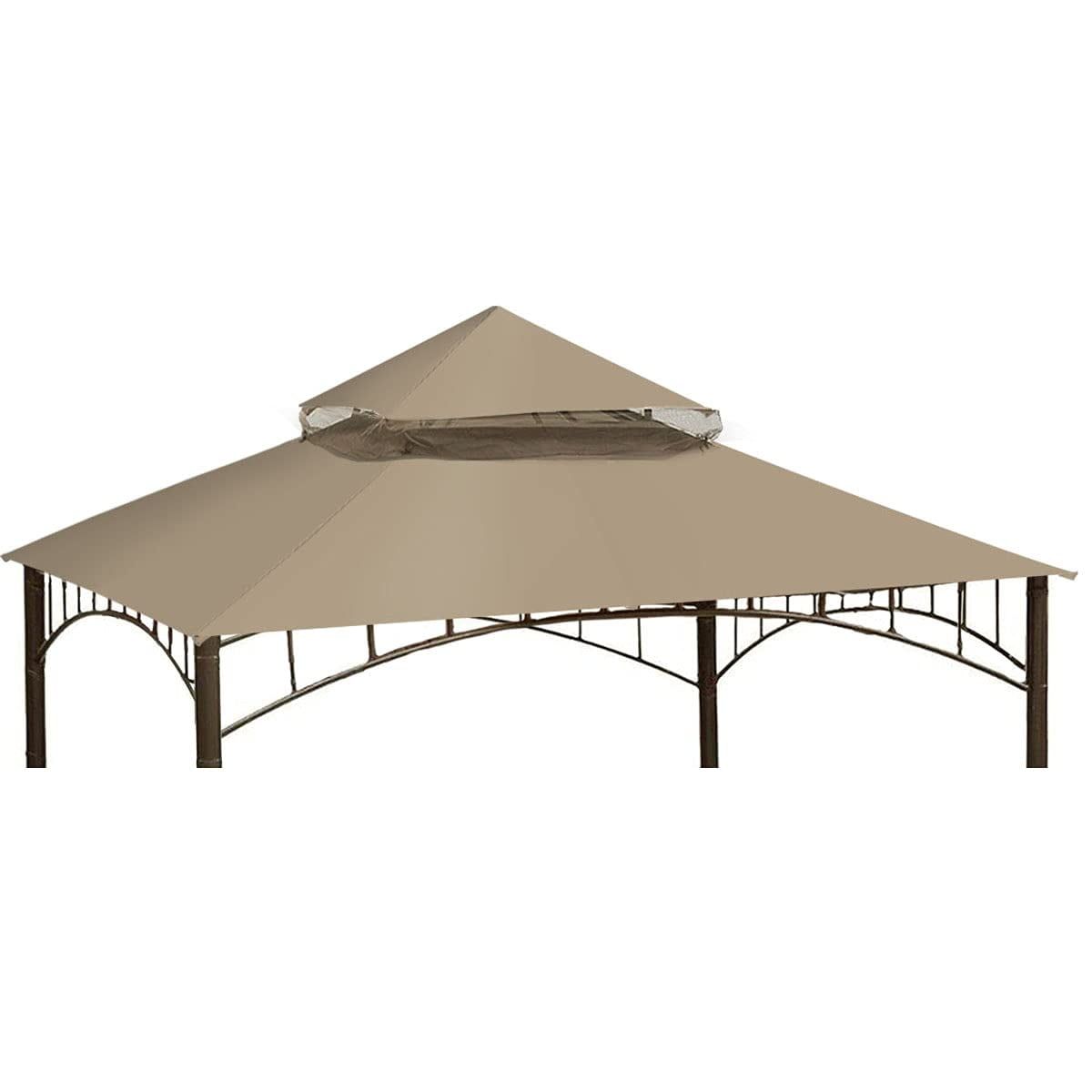 Beige Polyester Replacement Canopy Roof for 10' x 10' Gazebo