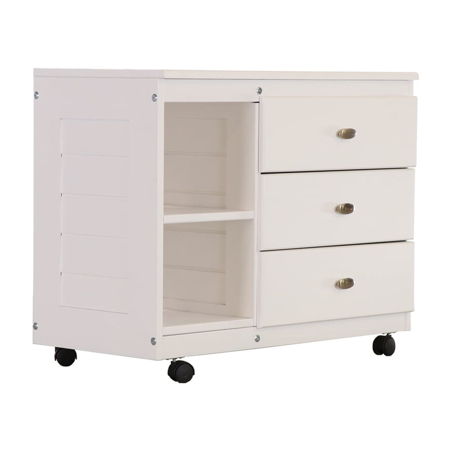 White Pine Mission Style Chest with Casters and Drawers