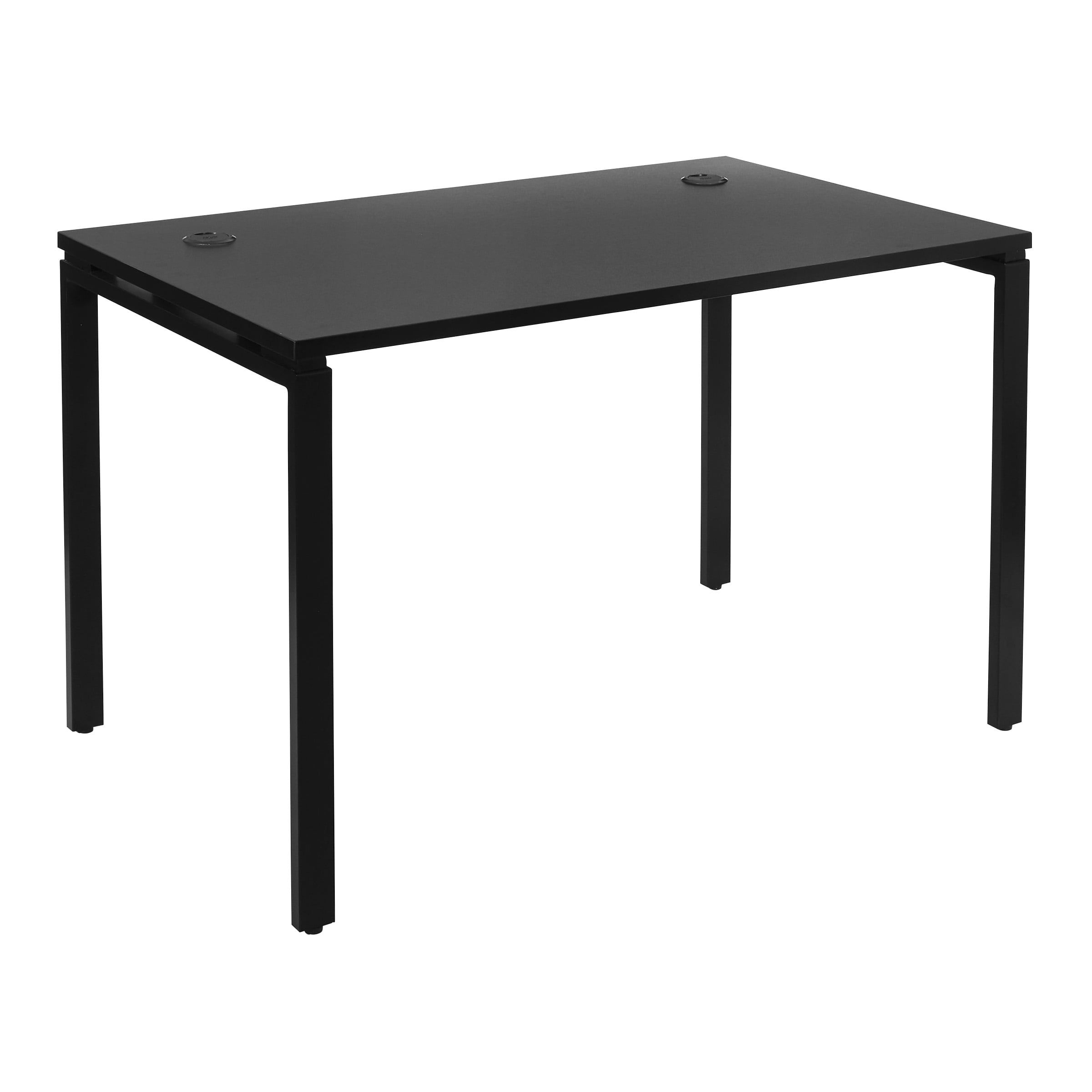 53" Black Adjustable Height Wood Writing Desk