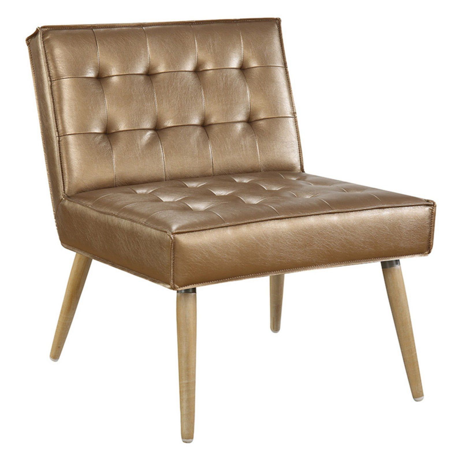 Amity Mid-Century Modern Tufted Accent Chair in Sizzle Copper