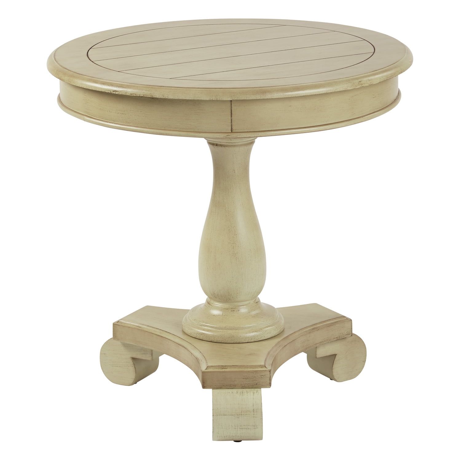 Avalon Antique Celedon Round Wood Accent Table 29''
