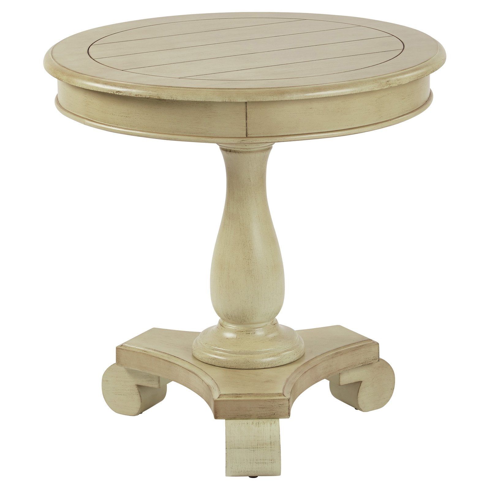 Avalon Antique Celedon Round Wood Accent Table 29''