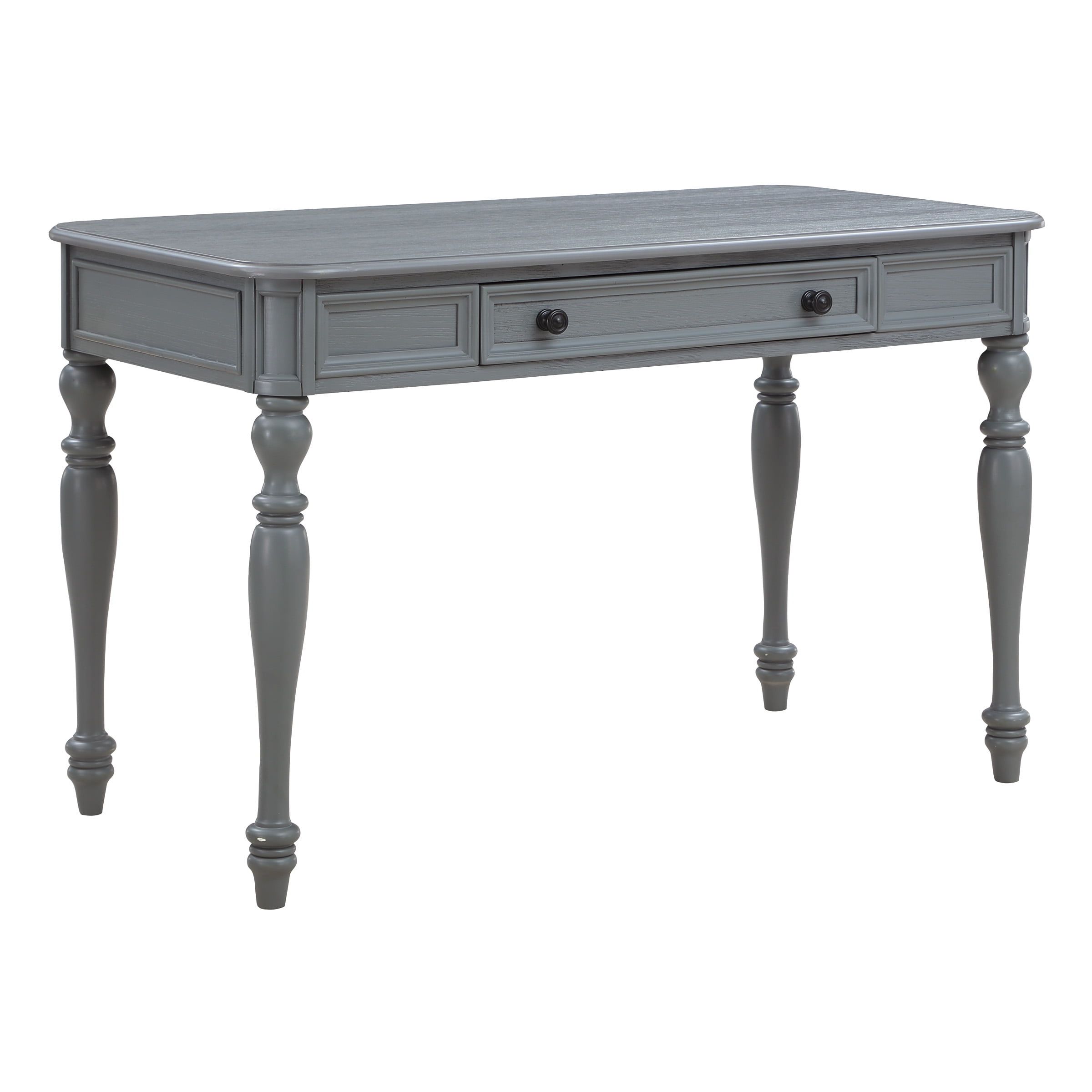 Plantation Gray Solid Wood Desk with Drawer, 48"