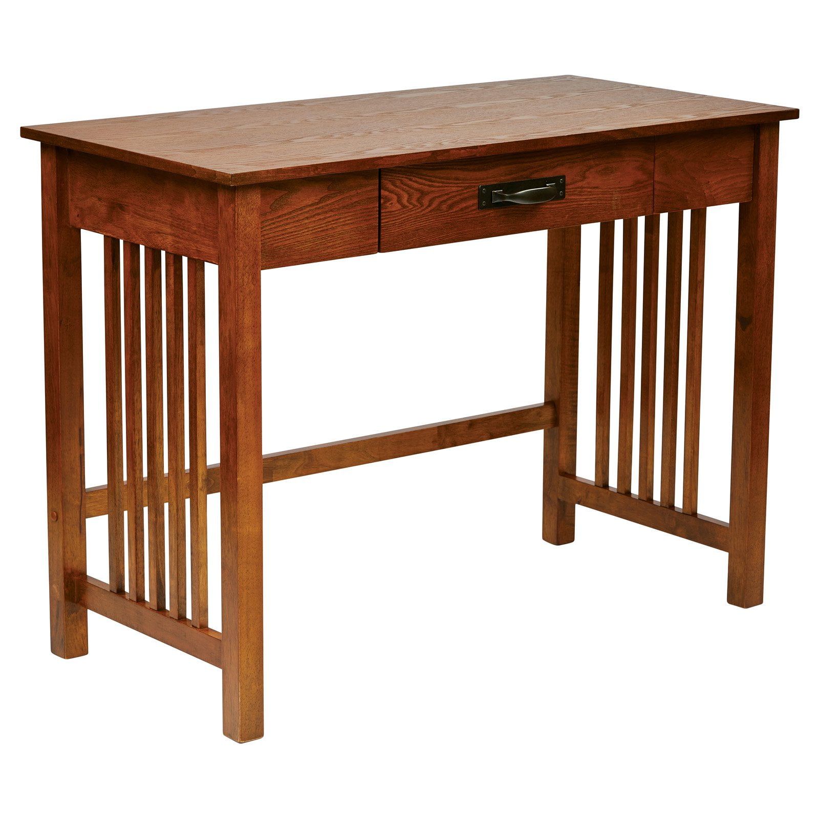 Sierra Ash Brown Wood Writing Desk with Drawer