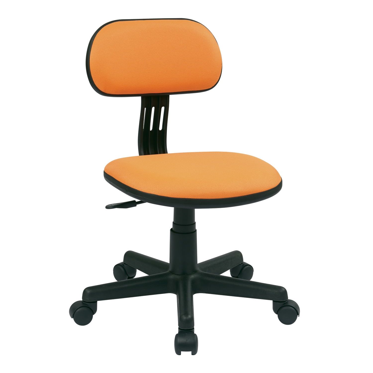 Ergonomic Swivel Task Chair in Vibrant Orange with Adjustable Height