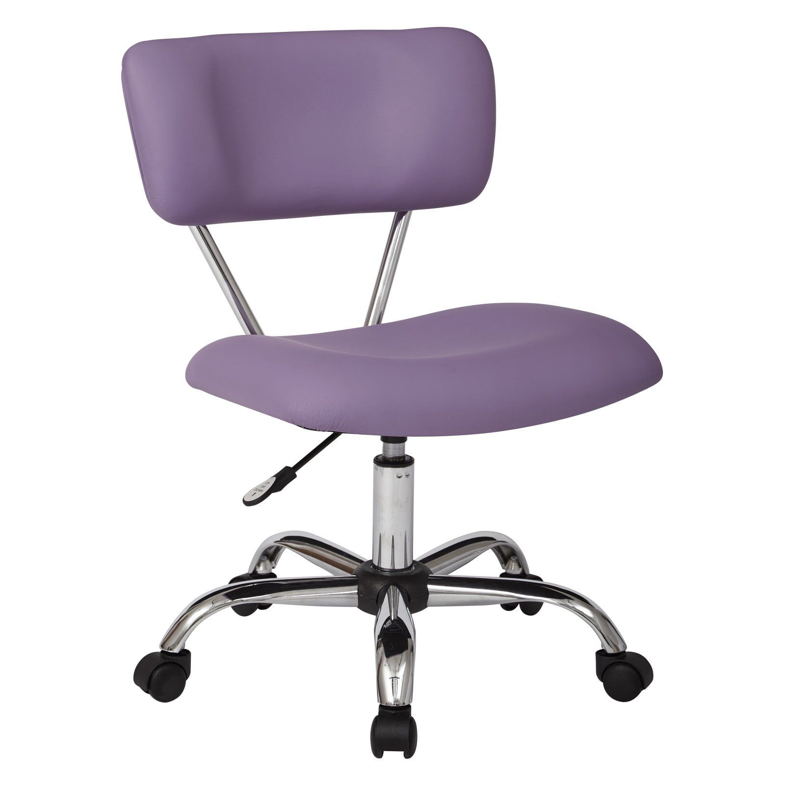 Vista Purple Bonded Leather Armless Swivel Task Chair