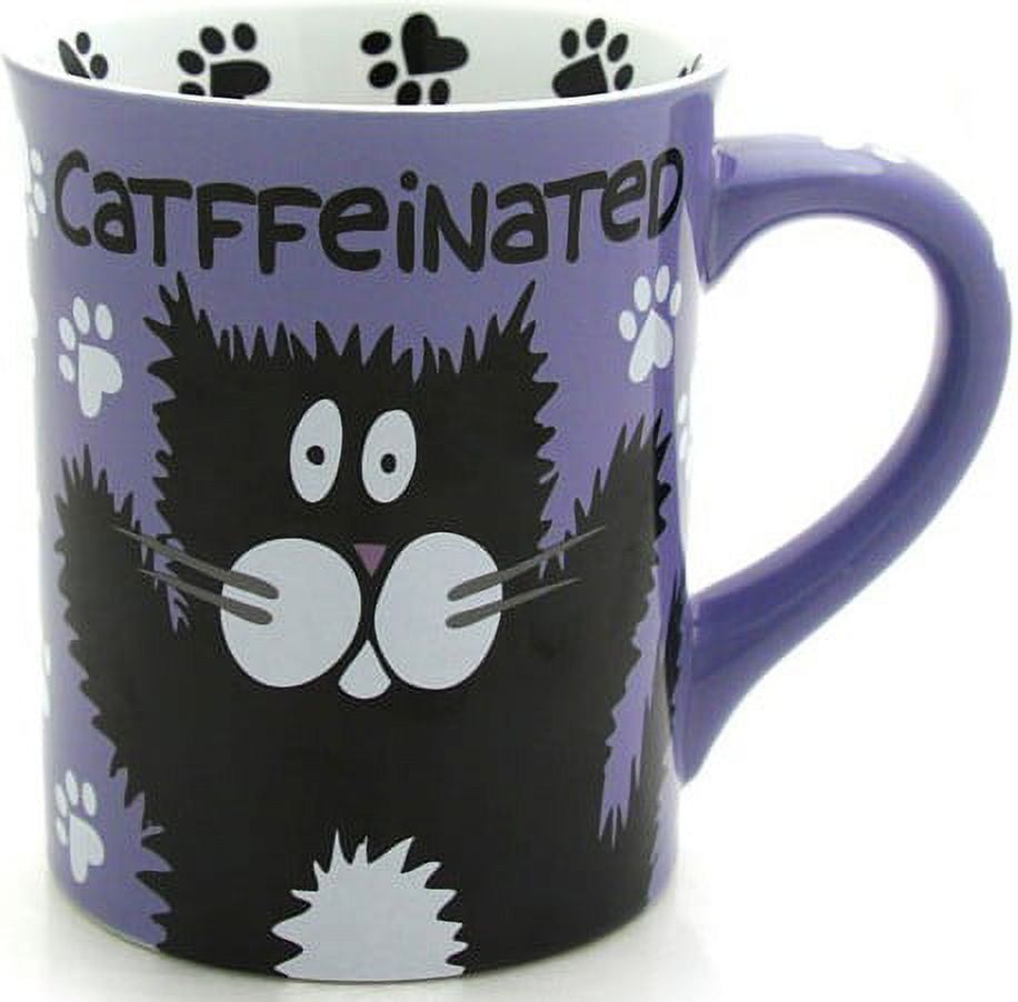 Catffeinated Purple Ceramic 16 oz Mug