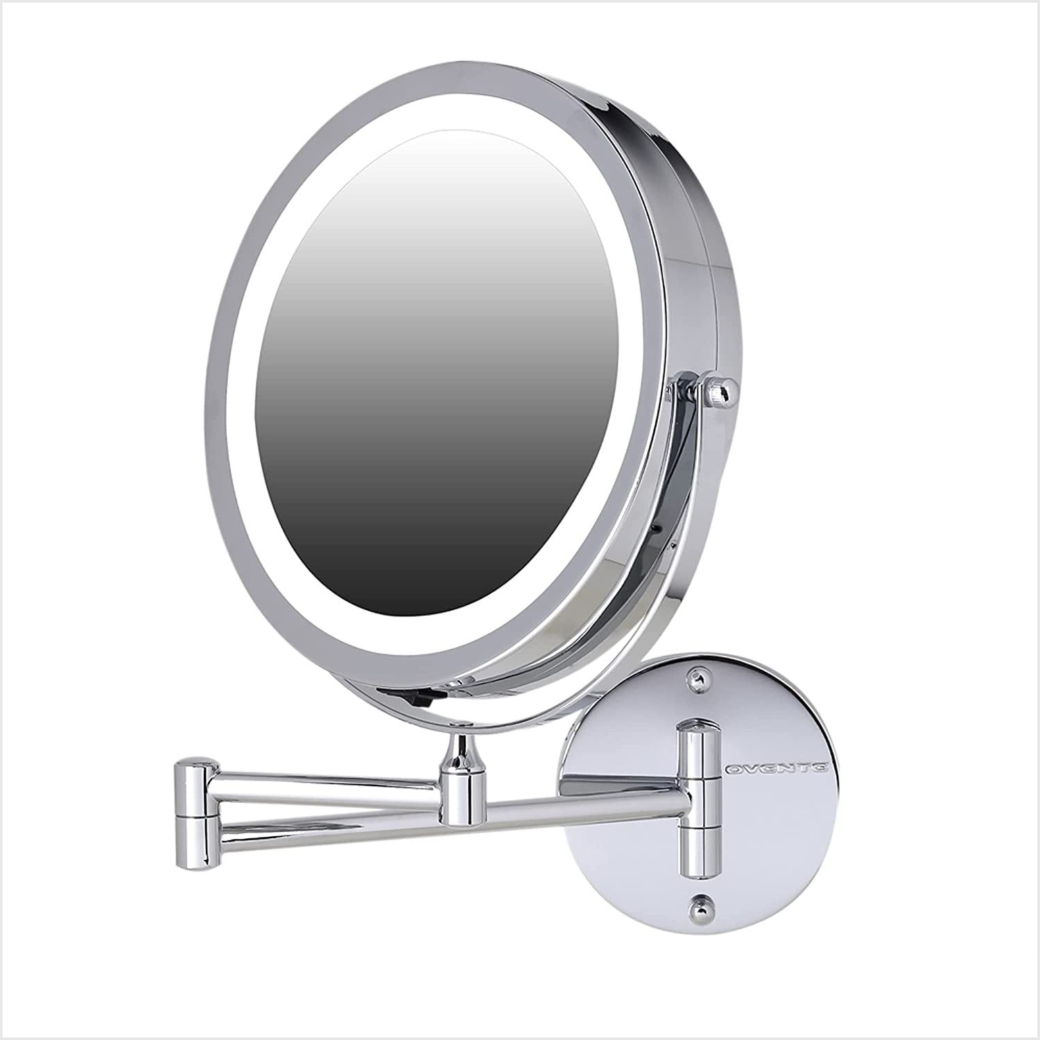 Round LED Lighted Wall Mounted Magnifying Mirror