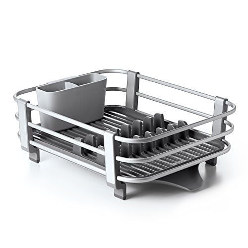 Foldable Aluminum Dish Rack with Utensil Cup