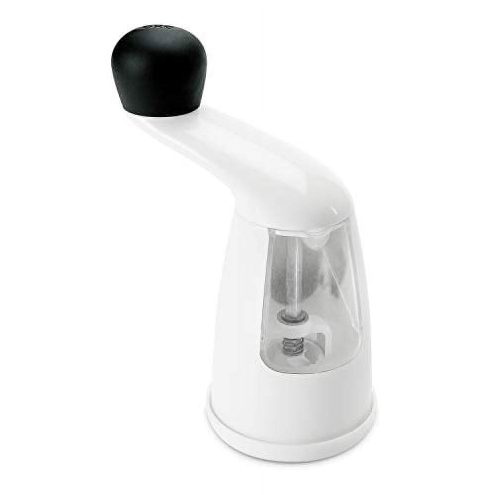 White Ceramic and Plastic Manual Pepper Grinder