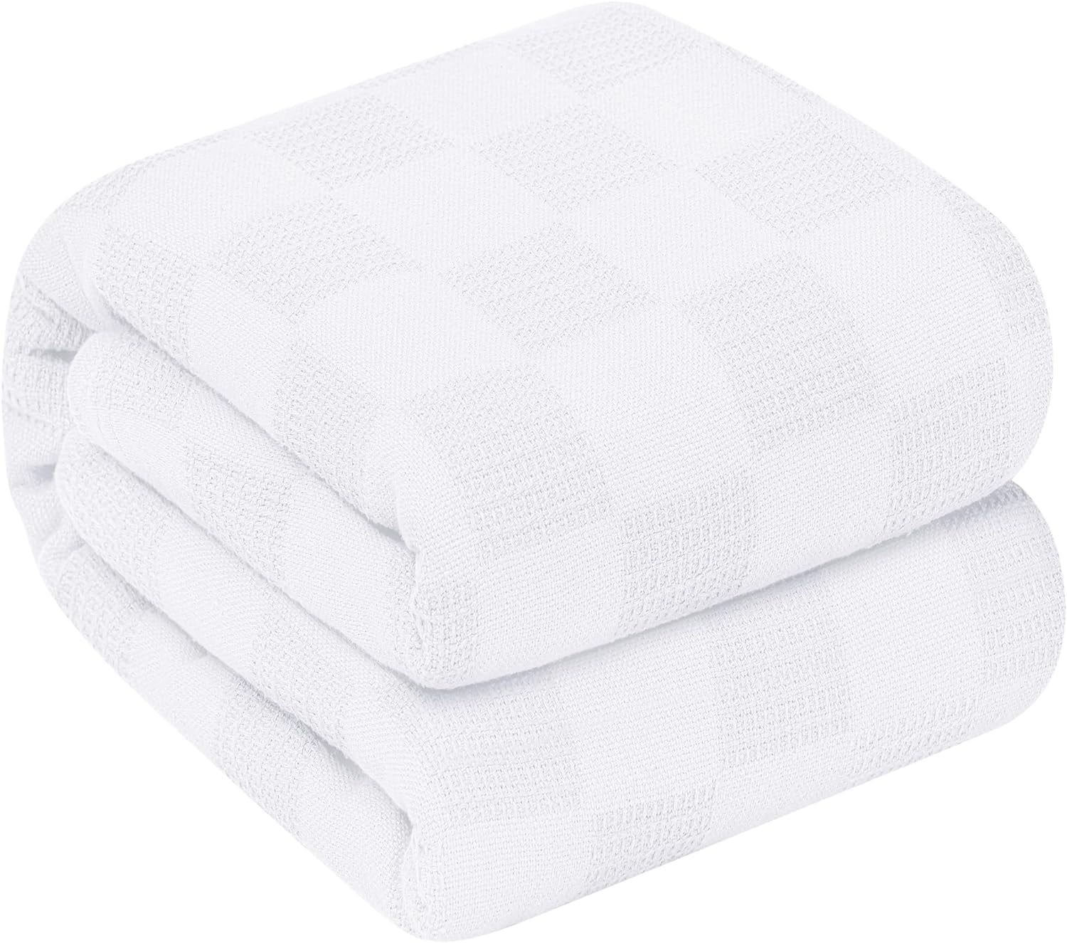 White Twin Cotton Lightweight Machine Washable Quilt