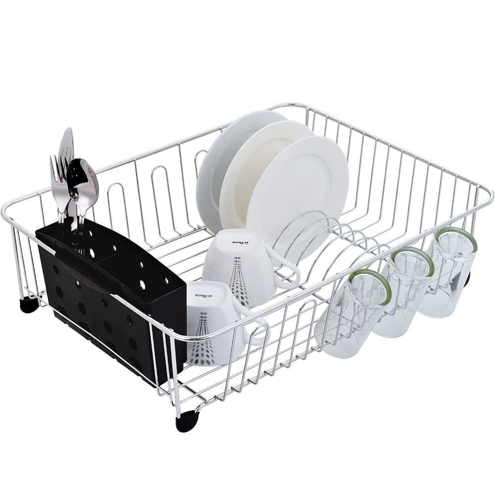 Oakware Extra Large Stainless Steel Dish Rack with Utensil Cup