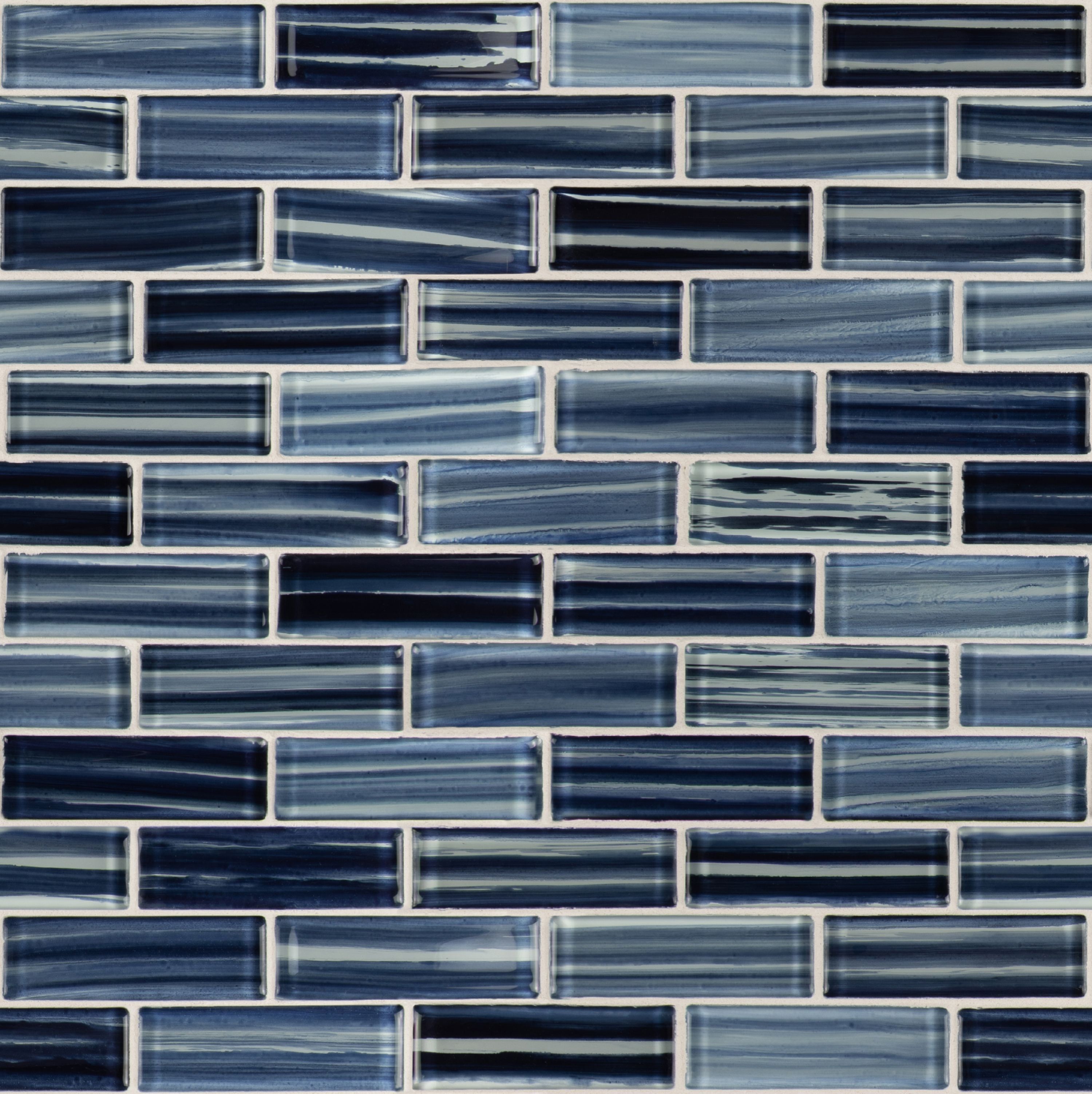 Oceania Azul 12x12 Glass Subway Mosaic Tile