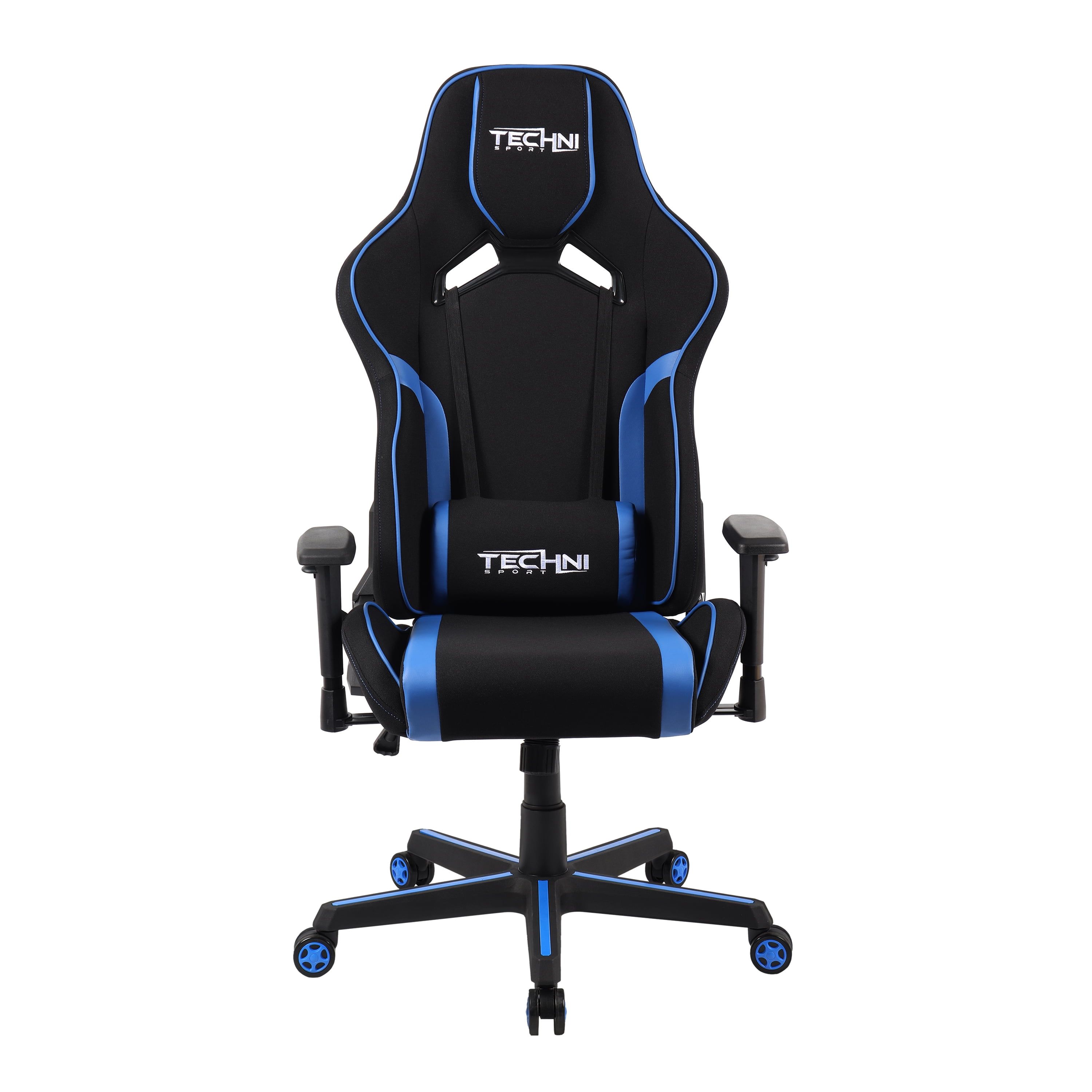 Blue Ergonomic Adjustable Gaming Office Chair with Lumbar Support