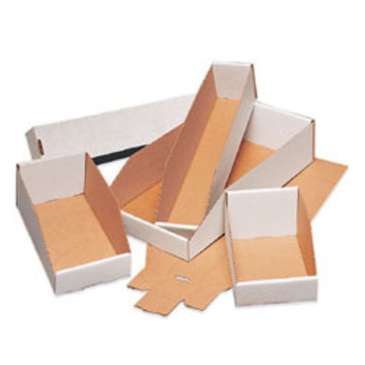 Eco-Friendly Collapsible White Corrugated Storage Boxes 12" x 6"