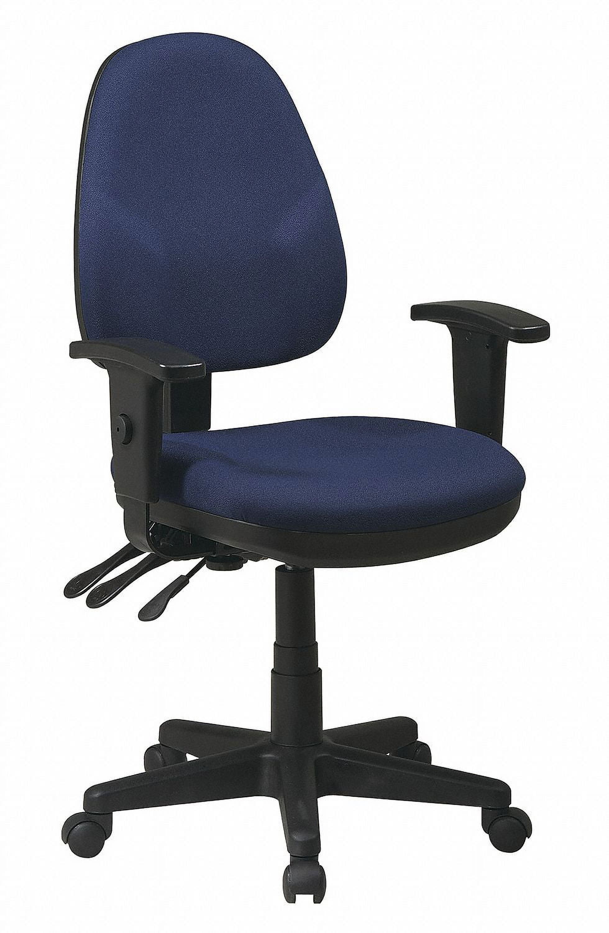 Navy Adjustable Swivel Task Chair with Fabric Seat