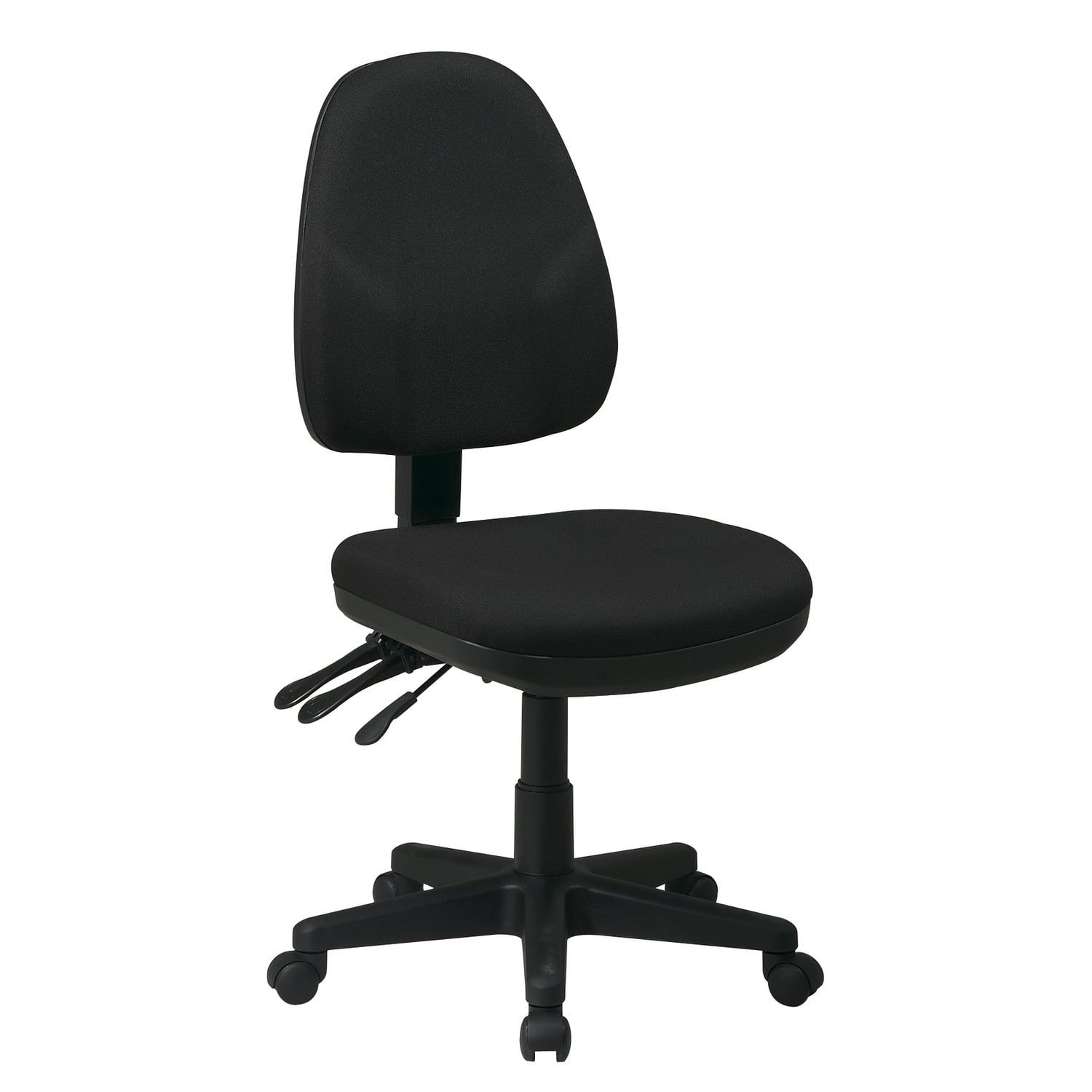 Icon Black 44'' Ergonomic Swivel Task Chair with Lumbar Support