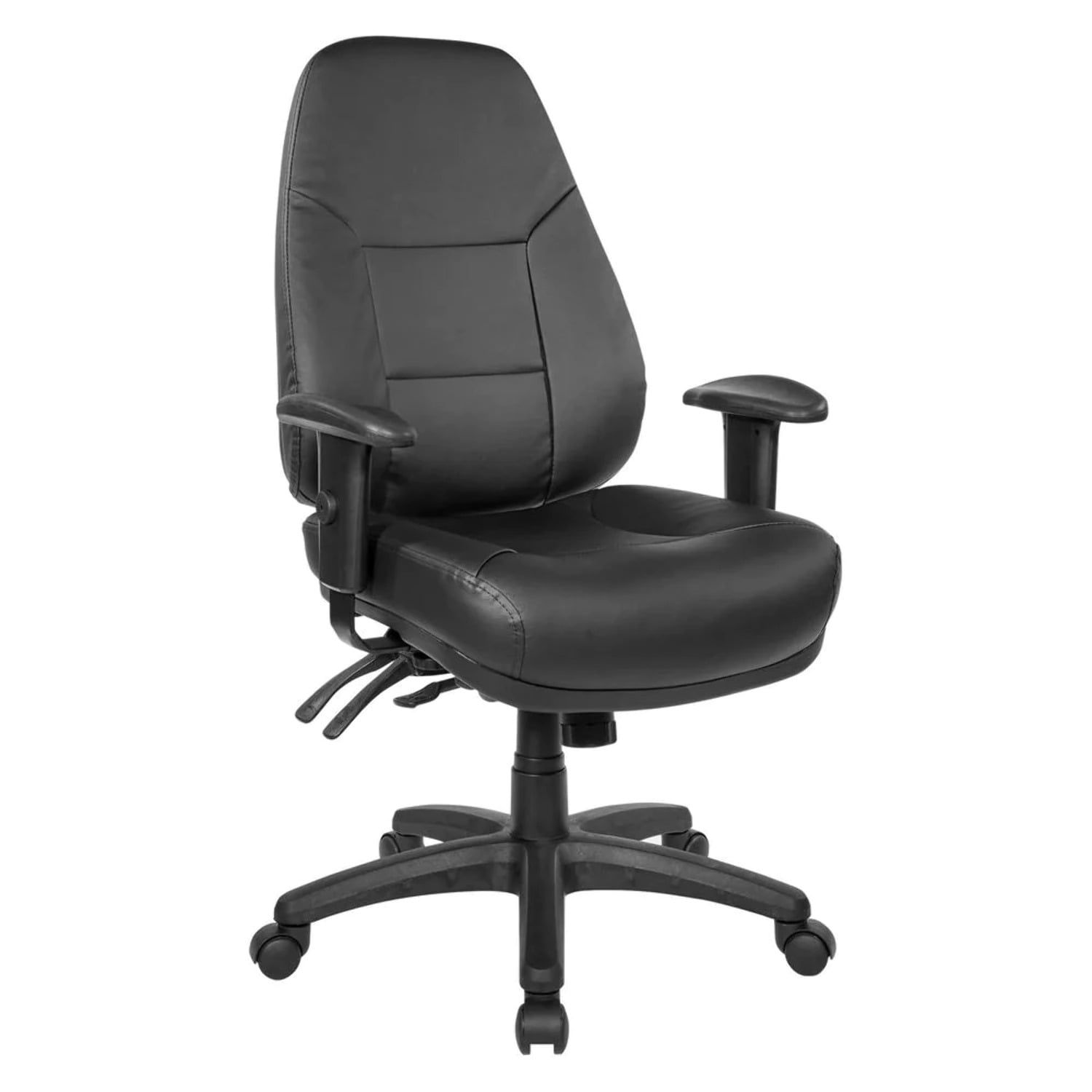 Deluxe High Back Executive Chair with Adjustable Arms - Black