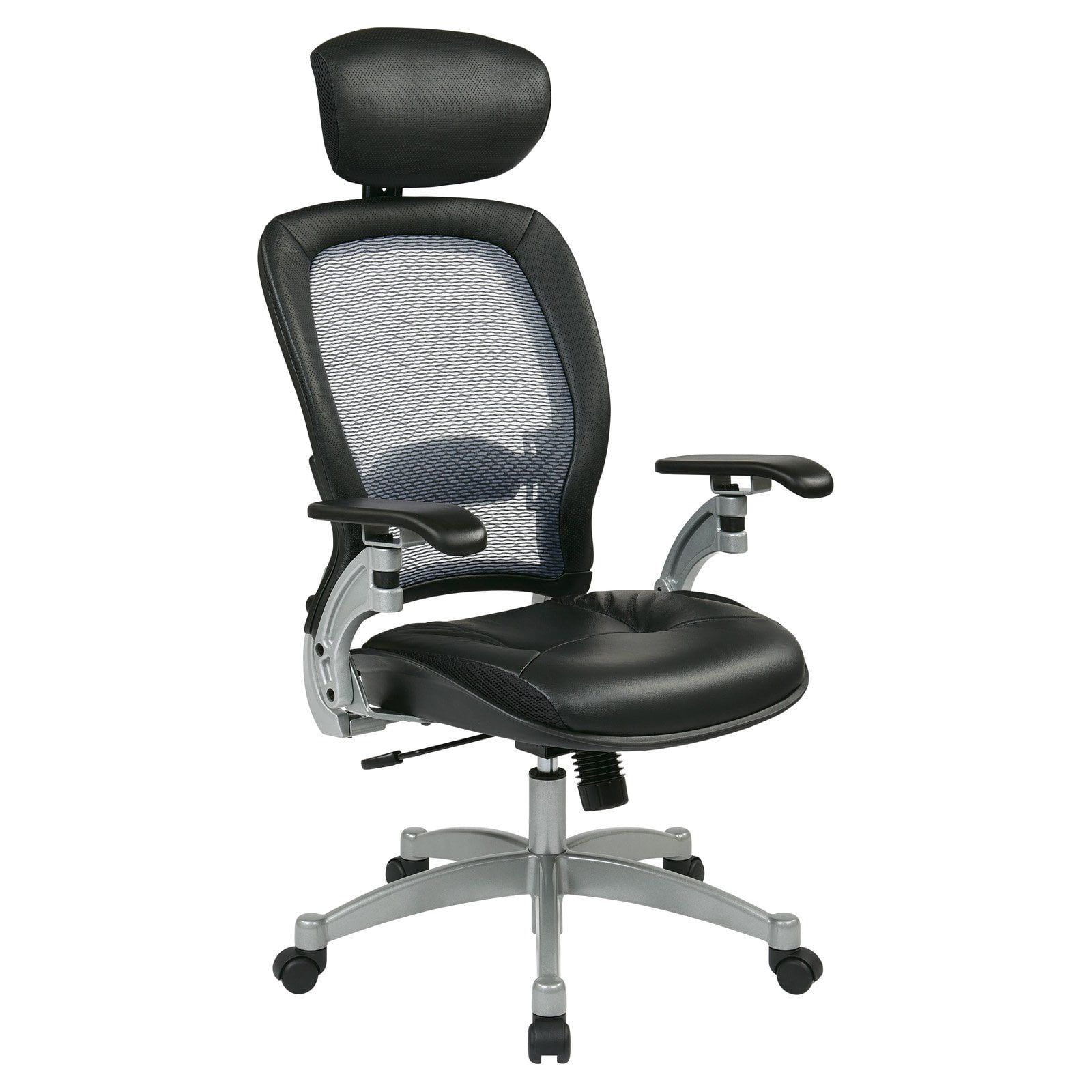 Platinum Executive High-Back Swivel Chair with Leather & Mesh