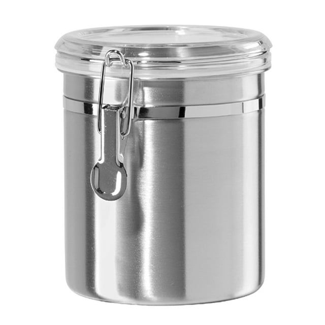Stainless Steel 47 oz Canister with Clear Lid