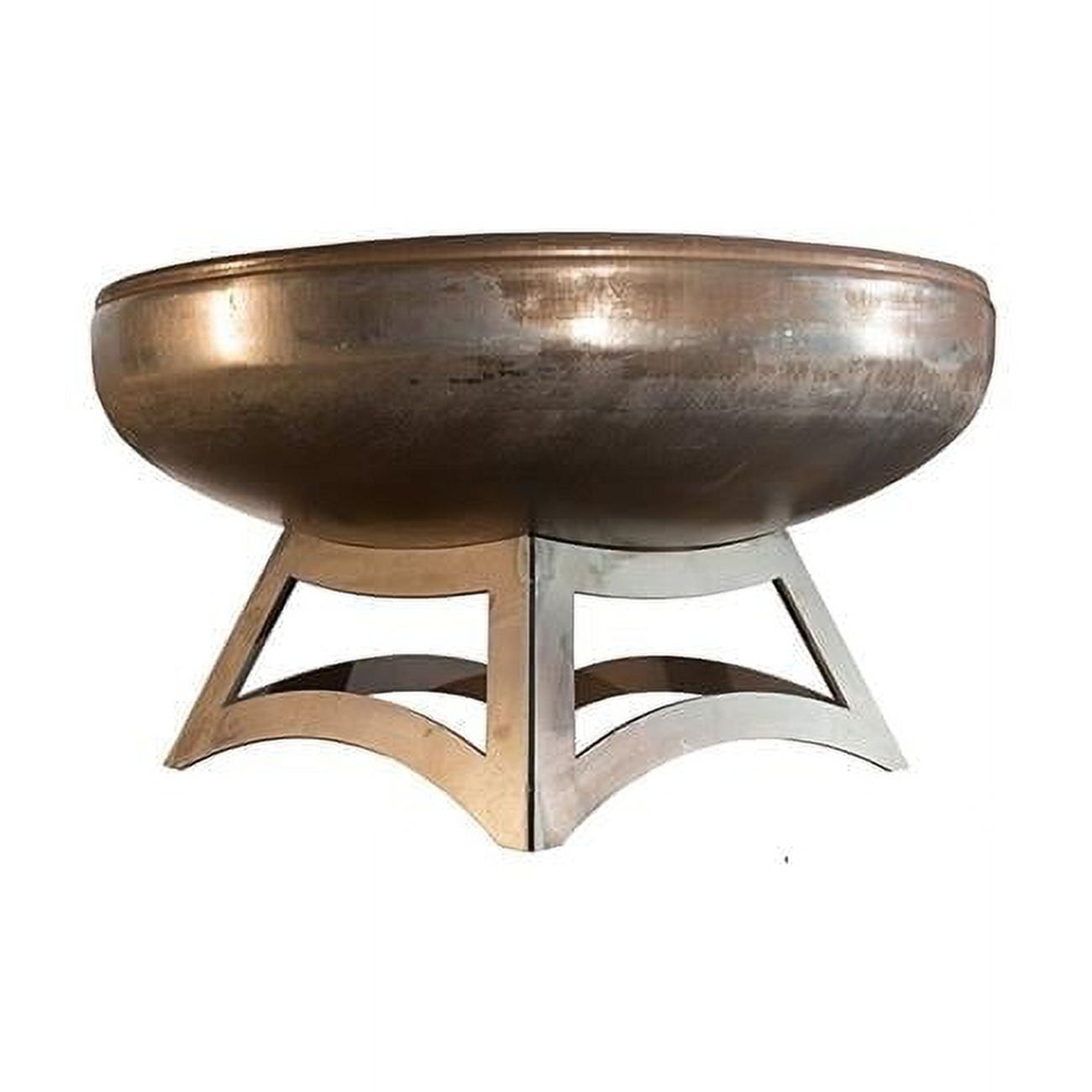 Liberty 24" Natural Steel Gas Fire Pit with Hollow Base