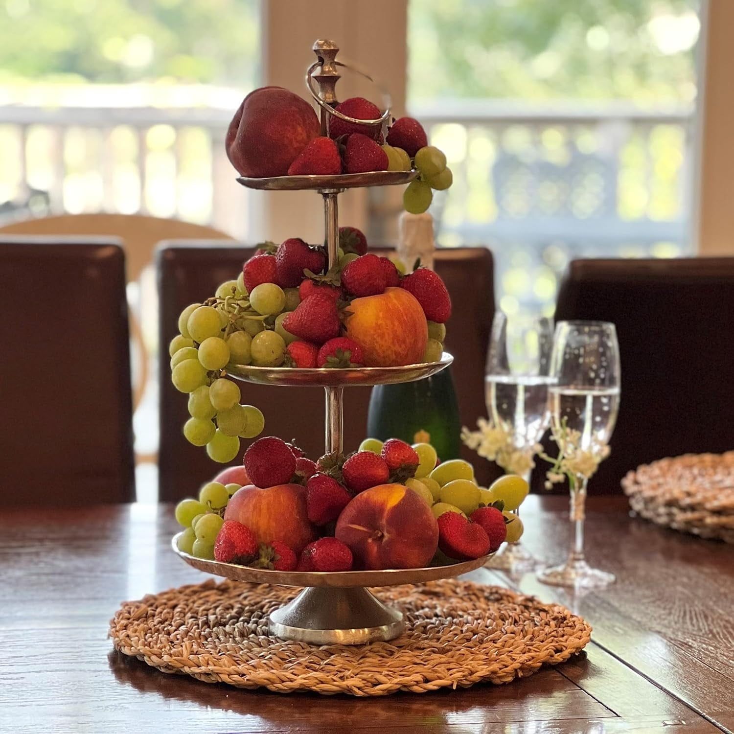 Polished Silver 3-Tier Traditional Cake Stand