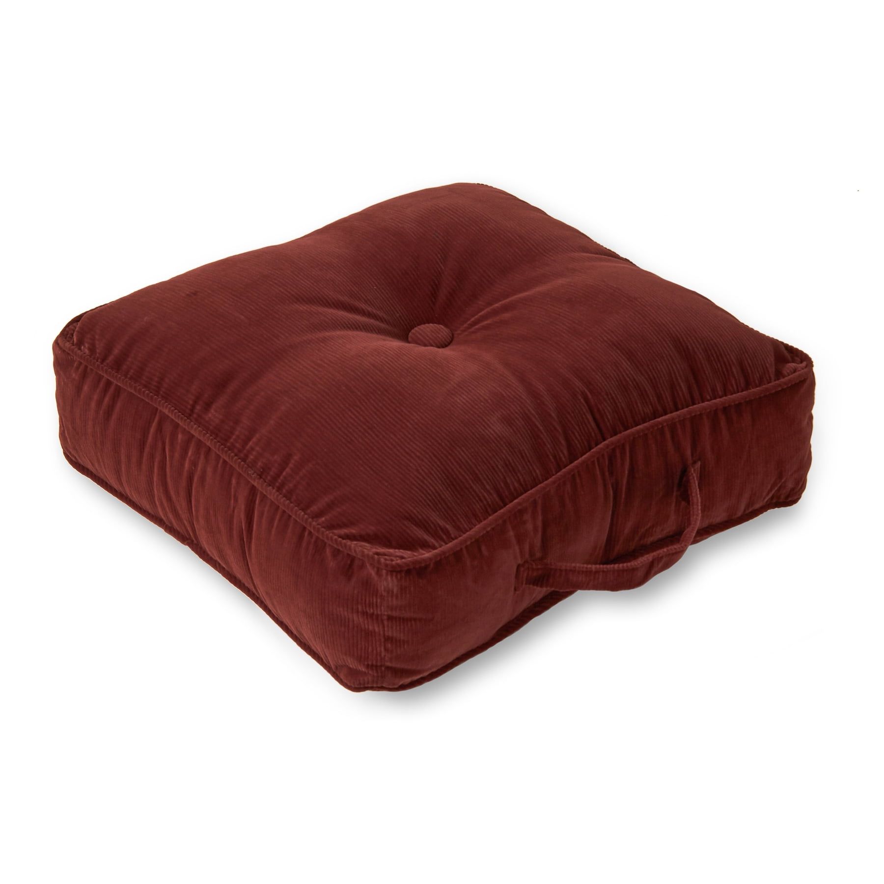 Omaha Merlot Microfiber 21" Square Plush Floor Pillow