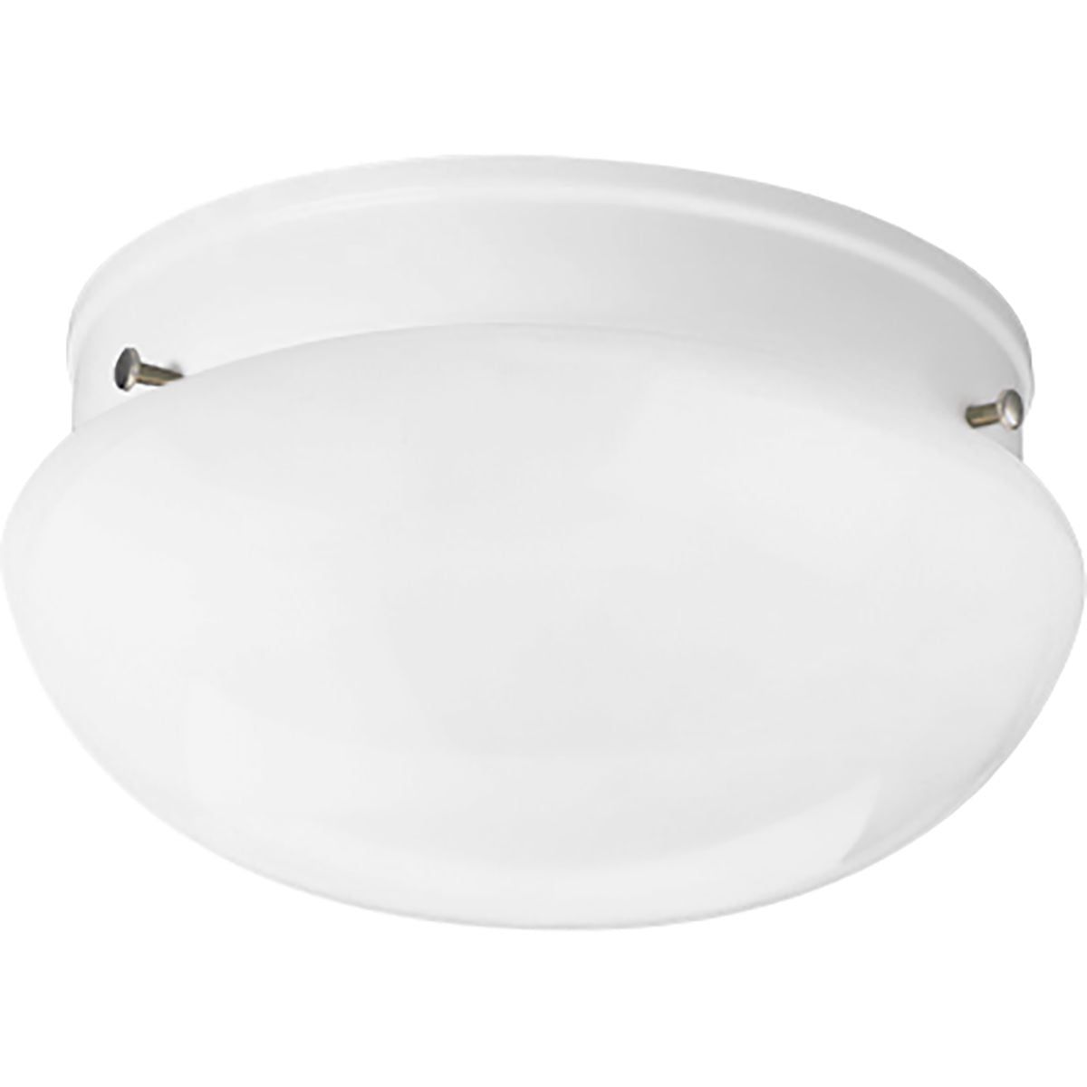 White Glass 9" Indoor/Outdoor Bowl Ceiling Light