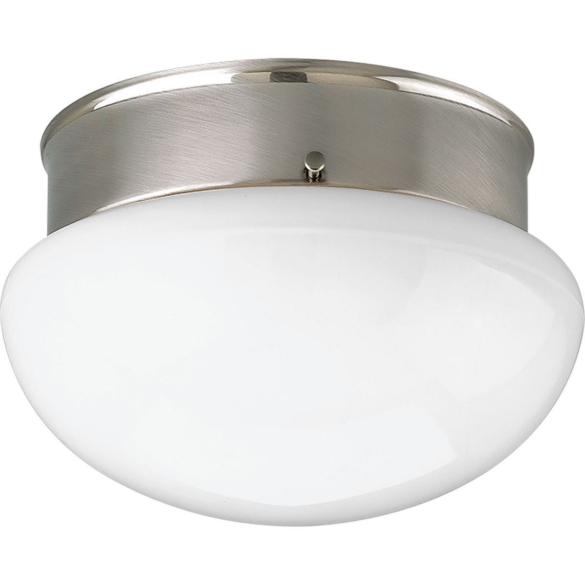 Brushed Nickel 9" Indoor Ceiling Light with Glass Bowl