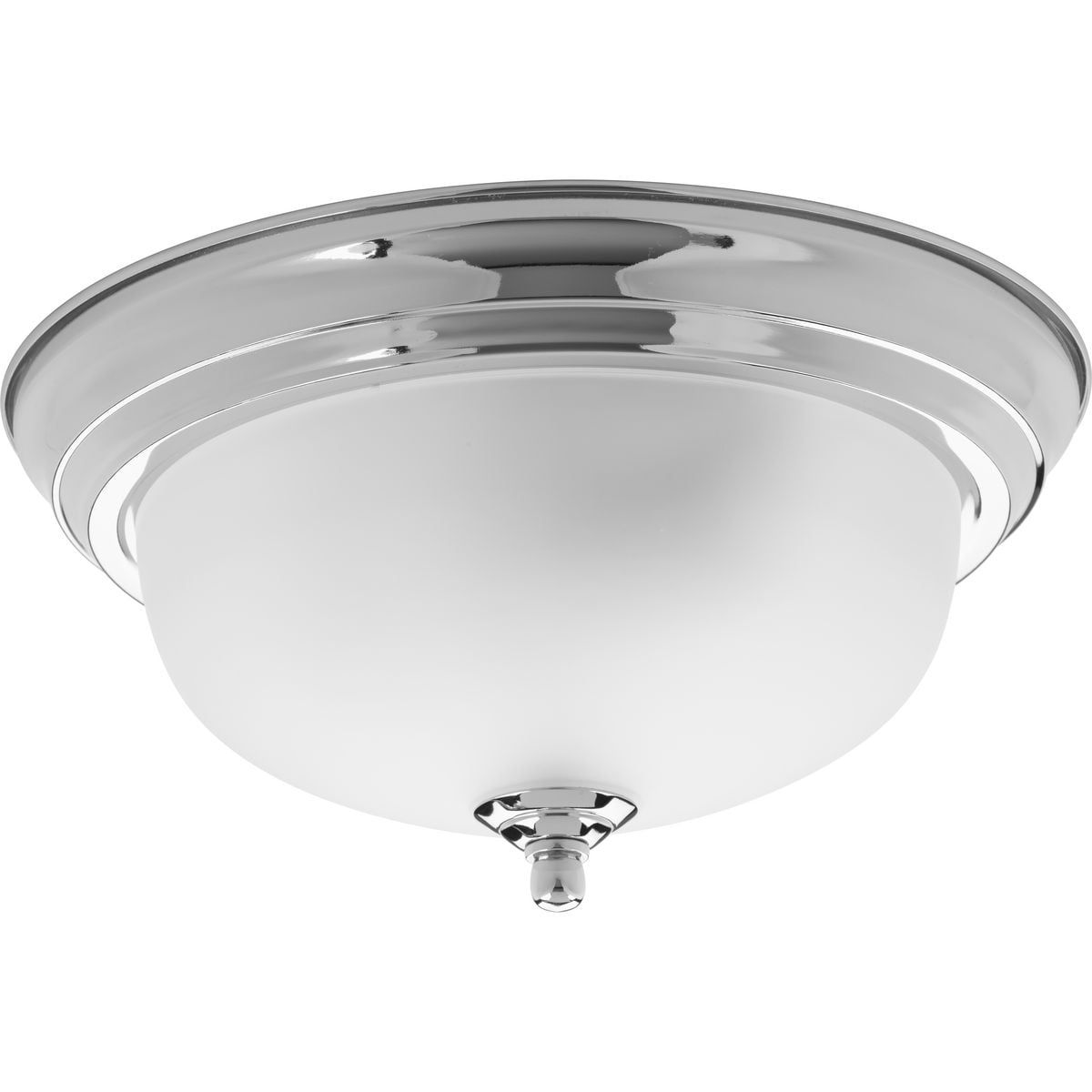 Polished Chrome Dome Glass Flush Mount Light