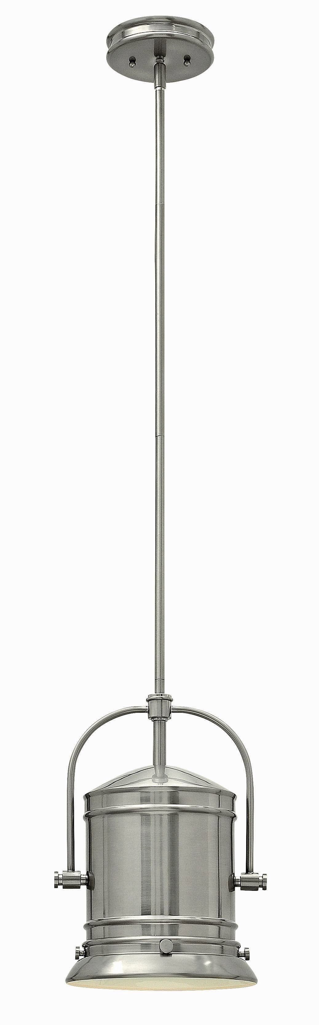 Pullman Mid-Century Modern 10" Pendant Light in Brushed Nickel