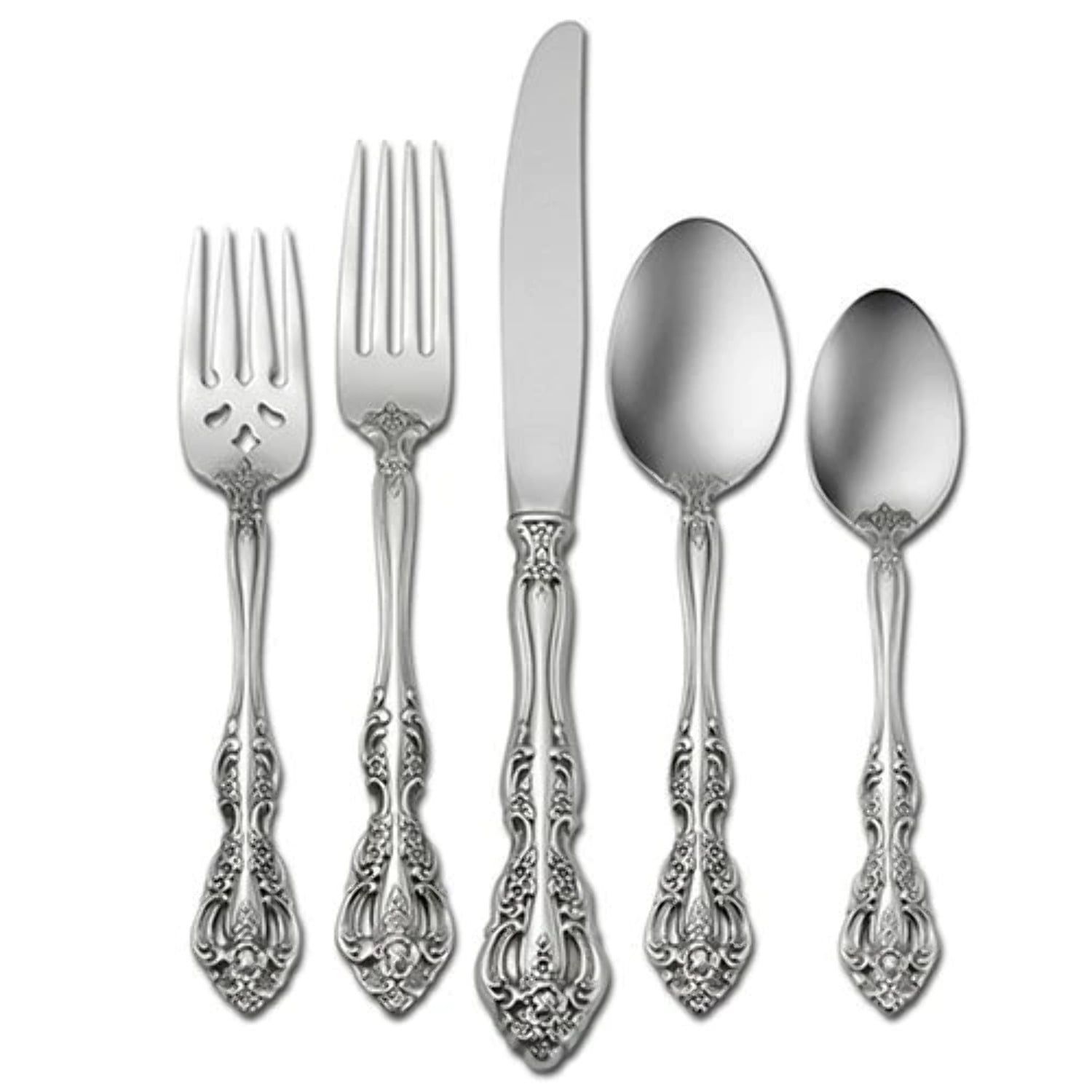 Michelangelo 20-Piece Embossed Stainless Steel Flatware Set