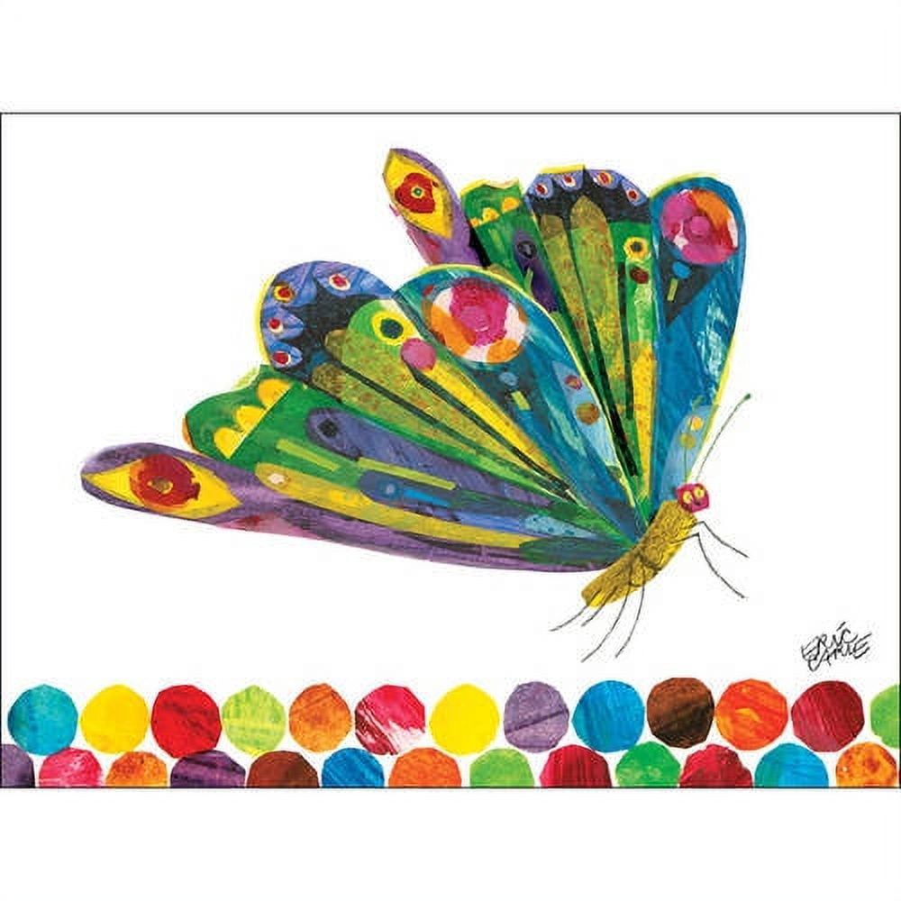 Eric Carle's Colorful Butterfly Canvas Wall Art with Wood Frame