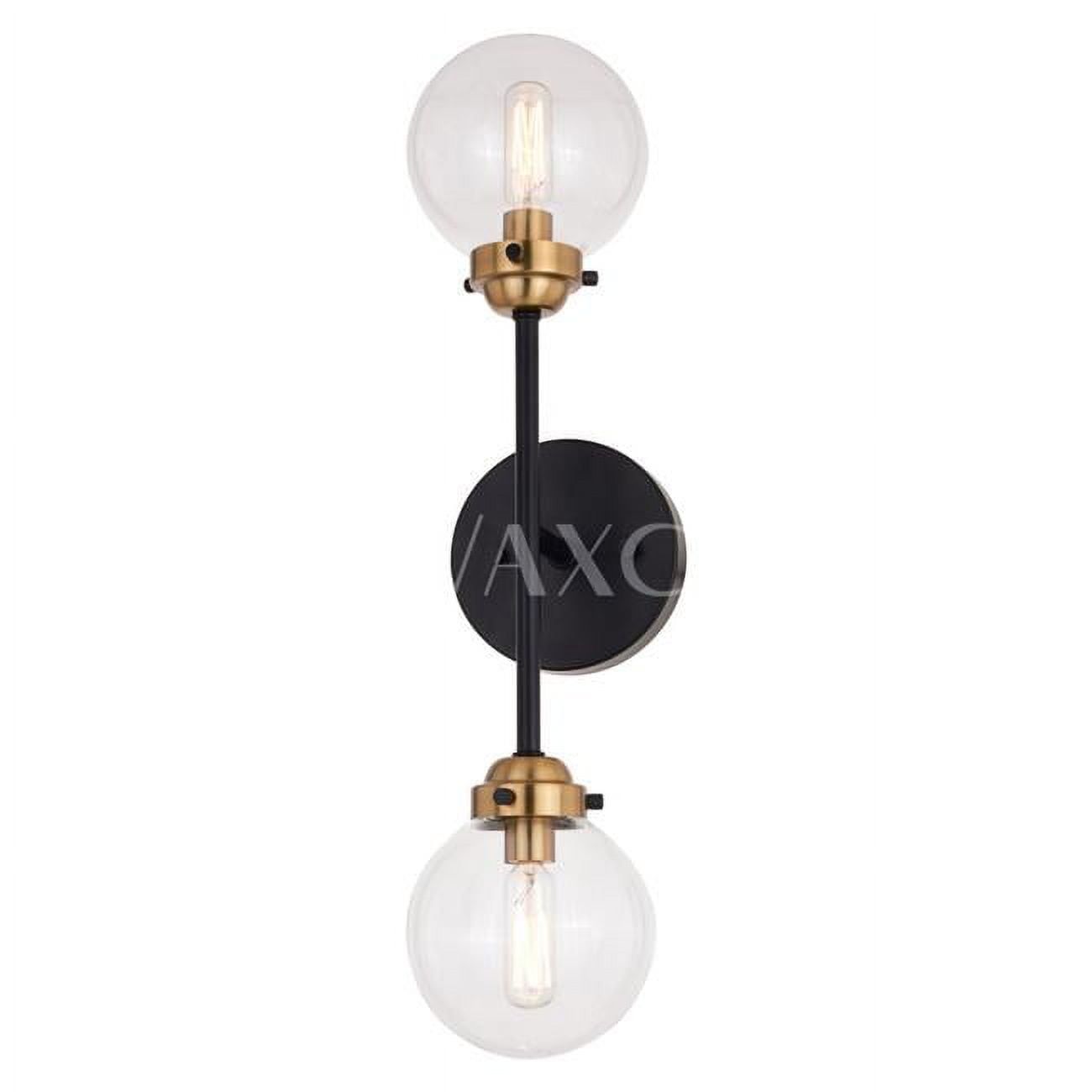 Orbit 20'' Muted Brass and Bronze Mid-Century Modern Wall Sconce