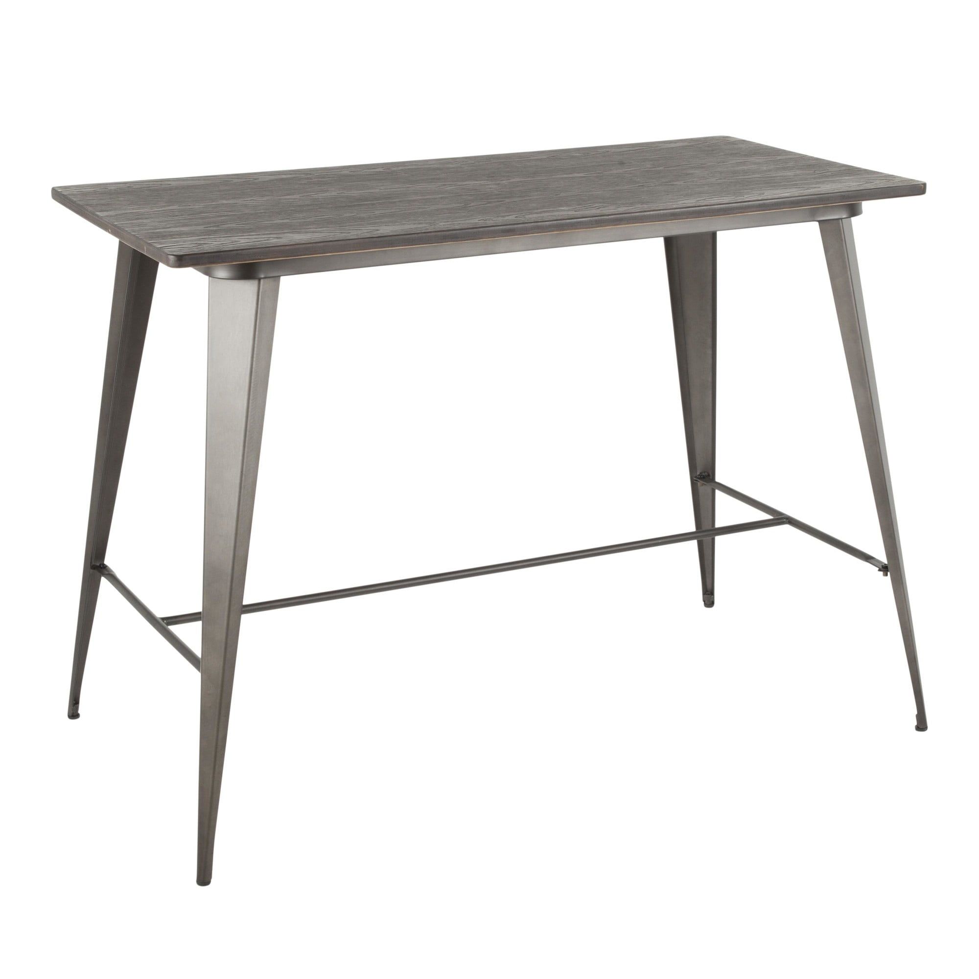 Reclaimed Wood and Metal 48" Industrial Counter Height Dining Table