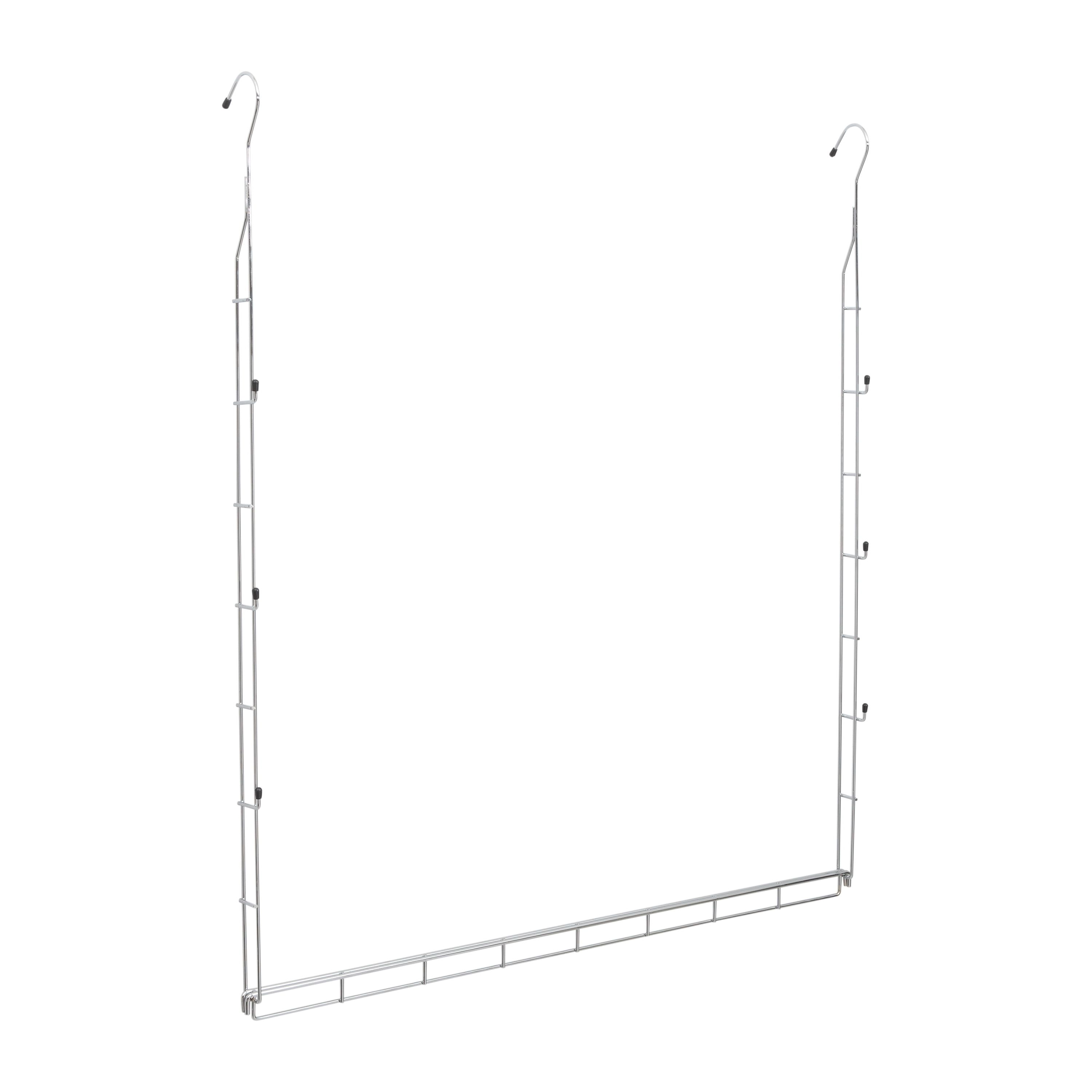 Chrome Adjustable Closet Doubler with No-Tool Assembly