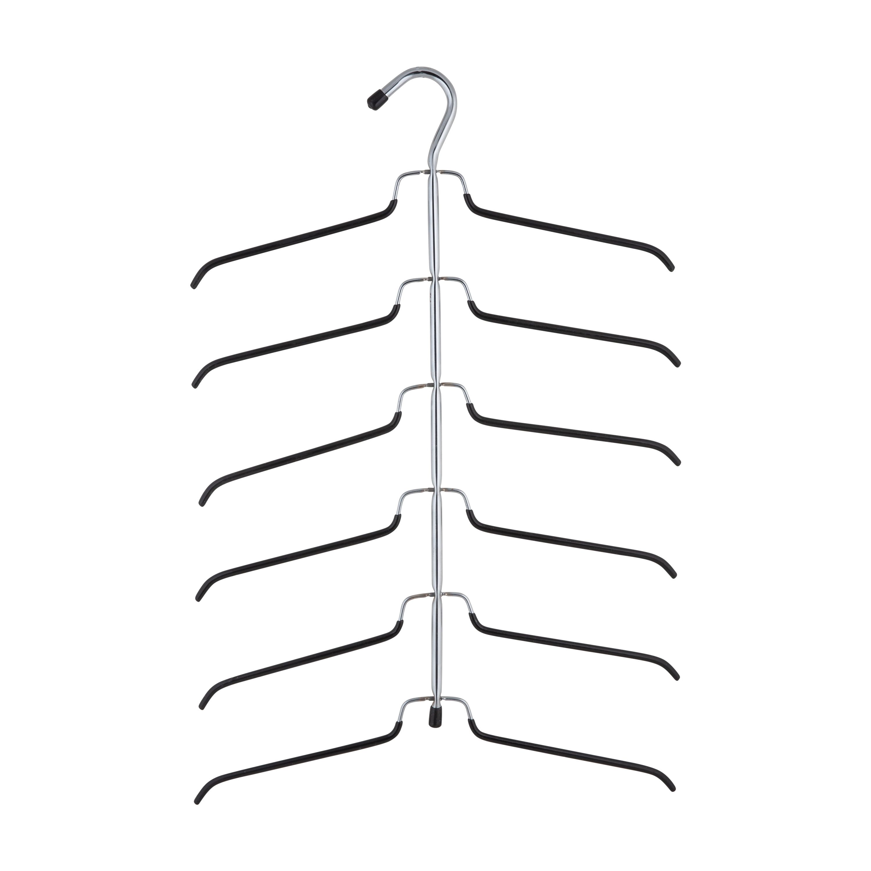 Chrome 6-Tier Metal Blouse Tree Clothes Hanger