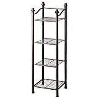 Oil Rubbed Bronze 4-Tier Bathroom Storage Tower