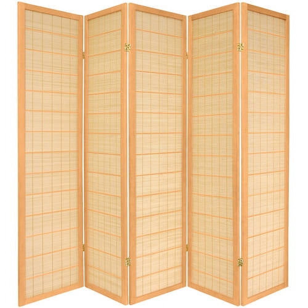 72" Tall Natural Pine Shoji Screen Room Divider with 4 Panels