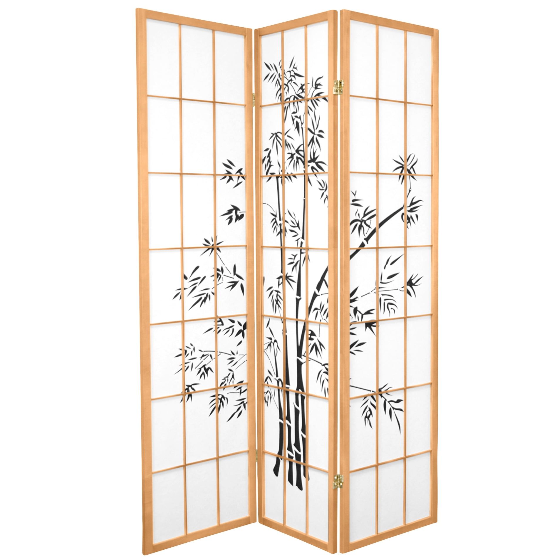 Natural Bamboo Design 3-Panel Shoji Room Divider