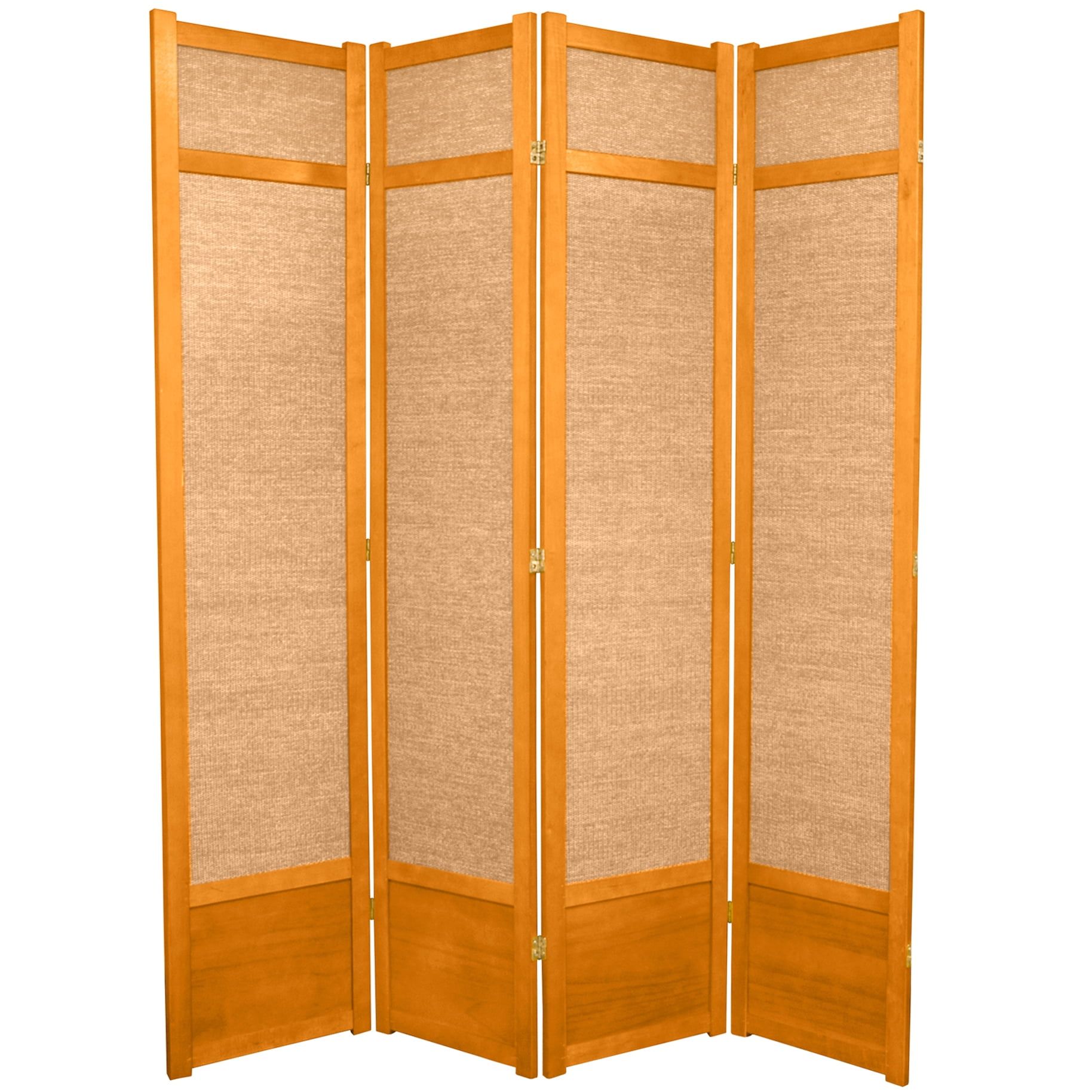 Extra Tall Honey Jute Shoji Screen Room Divider